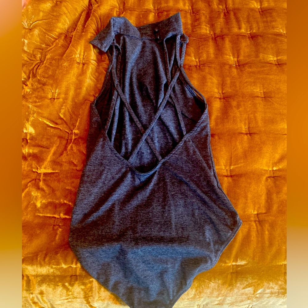 Nasty 🖤 gal cross back high neck bodysuit